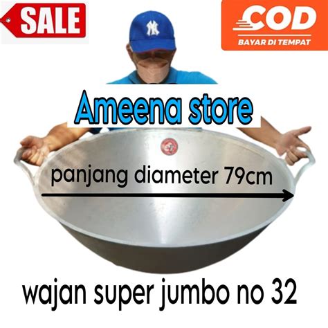 Wajan Super Besar Kuali Katel No Penggorengan Jumbo Bahan Besi Cor