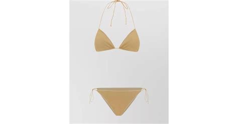 Oséree Glitter Triangle Cup Bikini Swimsuit in White Lyst