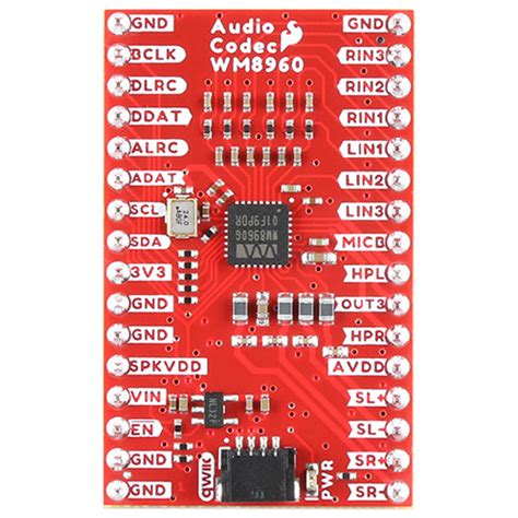 SparkFun WM8960 Audio Codec Board Qwiic Micro Robotics