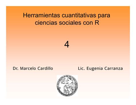 Pdf Herramientas Cuantitativas Para Ciencias Sociales Con R Clase