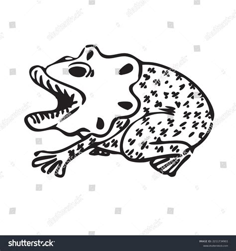 Toad Like Chameleon Weird Spots Vector Stock Vector (Royalty Free
