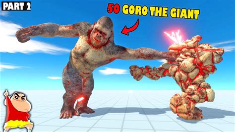 50 GORO THE GIANT Vs EVERY UNIT PART 2 SHINCHAN And CHOP Fight