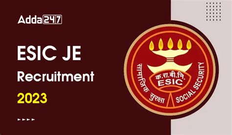 ESIC JE Recruitment 2023 Last Date To Apply Online For 78 Junior