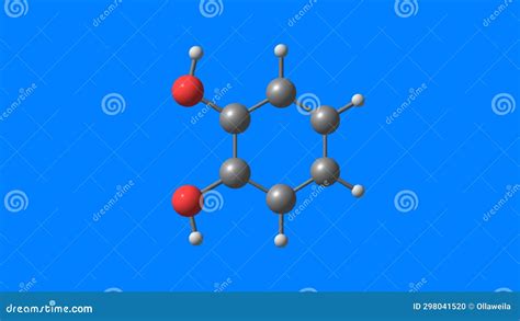 Catechol Molecule Rotating Video Full HD Stock Footage Video Of Video