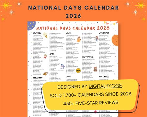 National Day Calendar May 2026 - Free Printable Templates