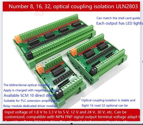 Uln2803 Module 8 Channel Uln2803 Module With Optocoupler Isolation