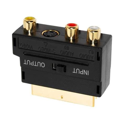 Scart Adaptor Av Block To Rca Phono Composite S Grandado