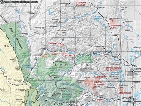 Larimer County Colorado Mining Districts Western Mining History