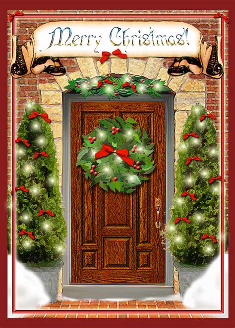 Christmas Front Door Clipart