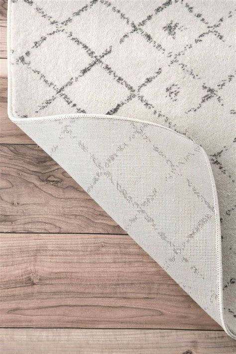 Nuloom Modern Trellis Moroccan Blythe Area Rug Grey Cream Ebay