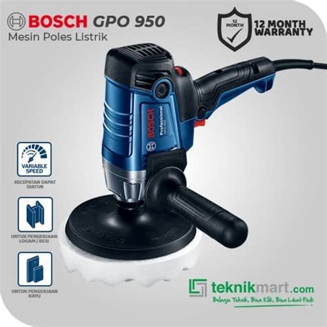 Promo Bosch Polisher Mesin Poles Listrik 180mm 950Watt GPO 950 Cicil