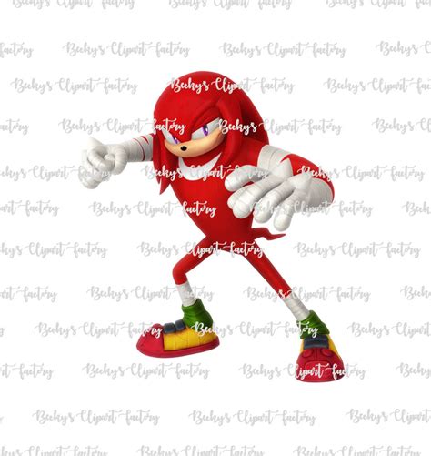 Knuckles Sonic the Hedgehog Clipart Image Png for Printer - Etsy