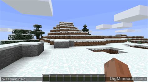 how to make it snow in minecraft with commands