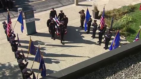 Body Of Mpd Officer Mark Lentz Arrives At Brookfield Church For Funeral