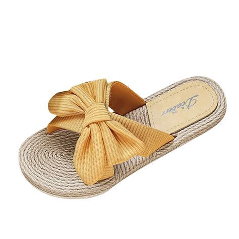 Knqrhpse Slippers For Women Fashion Spring And Summer Straw Espadrille