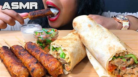 Chicken Kebab Asmr And Asmr Chicken Shawarma Shoarma Eating Asmr Spicy Chicken Kebab Youtube