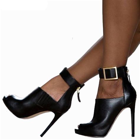 Gladiator Pumps Ladies Sexy Buckle Strap Roman High Heels Open Toe