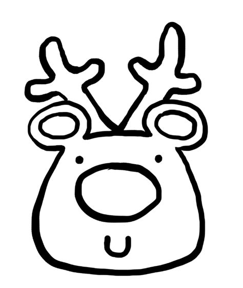 Reindeer Face Drawing at GetDrawings | Free download