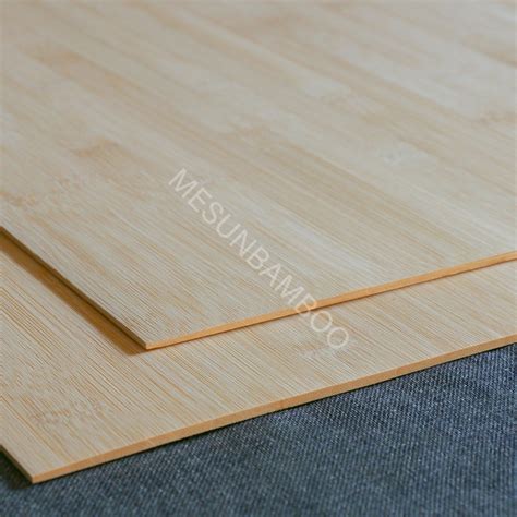 3mm Thick Plain Natural Solid Bamboo Boards Mesunbamboo