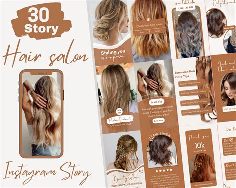 Hair Salon Instagram Story Templates Hair Story Template Hairdresser