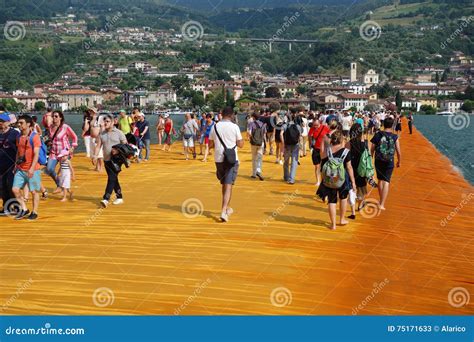 The Floating Piers In Lake Iseo Editorial Stock Photo Image Of Lake