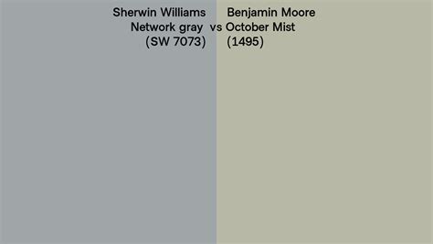 Sherwin Williams Network Gray Sw 7073 Vs Benjamin Moore October Mist