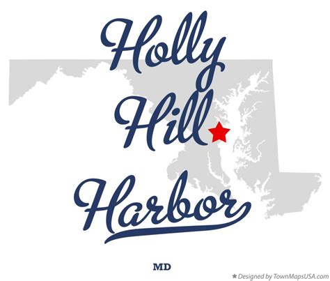 Map of Holly Hill Harbor, MD, Maryland