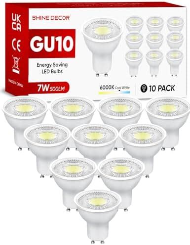 7W GU10 LED Bulbs Day White 6000K 55W Halogen Lamp Equivalent 550