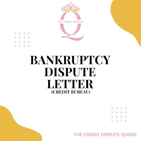 Bankruptcy Dispute Letter Template Letters Included Etsy