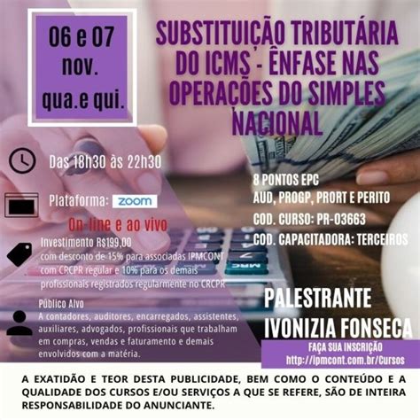 Substituicao Tributaria Icms Simples Nacional Ipmcont