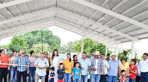 Inauguran Techumbre en Cancha de Usos Múltiples de El Mezquite