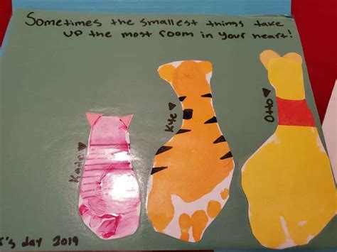 Winnie The Pooh Footprint Art Mother S Day Craft