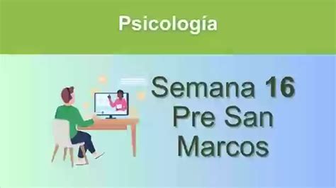 Psicolog A Semana Pre San Marcos Unmsm Solucionarios San Marcos