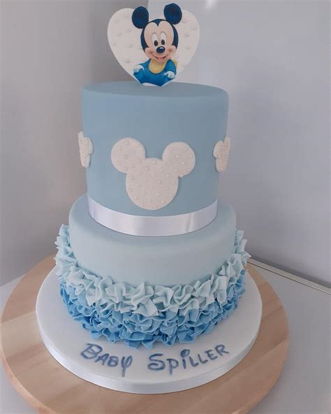 Mickey mouse baby shower cake - Decorated Cake by Combe - CakesDecor