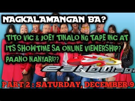 Eat Bulaga Tito Vic Joey Tinalo Ng Tape Inc At It S Showtime Sa