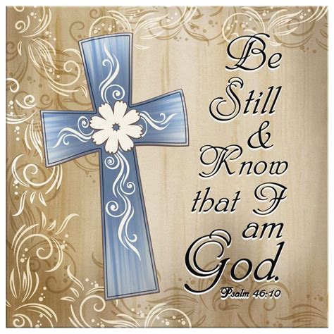 Be Still And Know That I Am God Psalm 4610 Bible Verse Wall Art Canvas Teehall Live Creatively