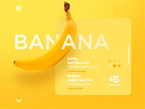 Banana Web Layout Design Food Graphic Design Minimal Web Design