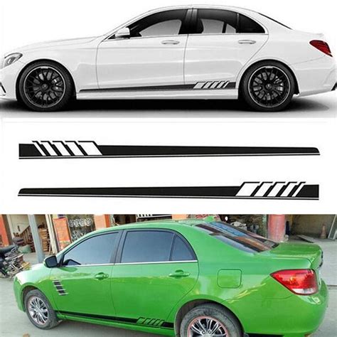 Buy Car Styling Auto Side Body Vinyl Decals Racing Sports Long Stripe