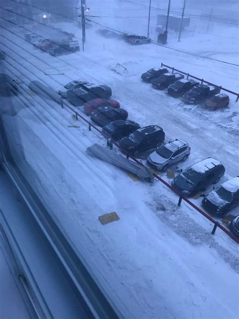 High winds, snowy winter weather cause damage in Labrador City | CBC News