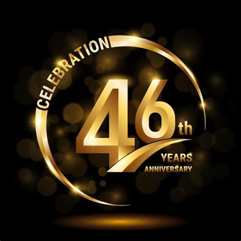 Premium Vector Th Anniversary Celebration Logo Design With Gold