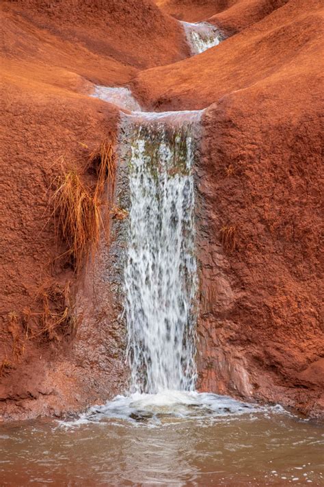 Stunning Red Dirt Waterfall Waimea Canyon