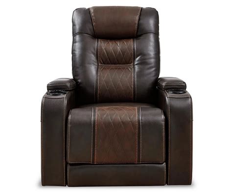 Signature Design By Ashley Composer Brown Faux Leather Power Recliner ...