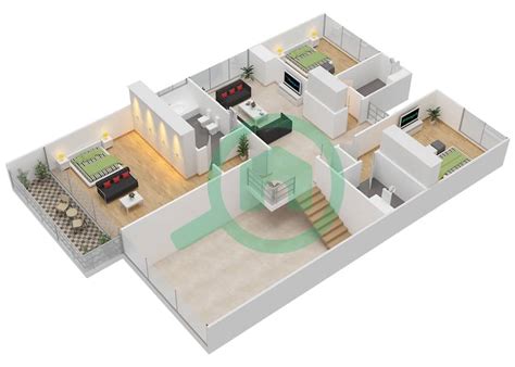 Floor Plans For Type Option B End Unit Bedroom Townhouses In