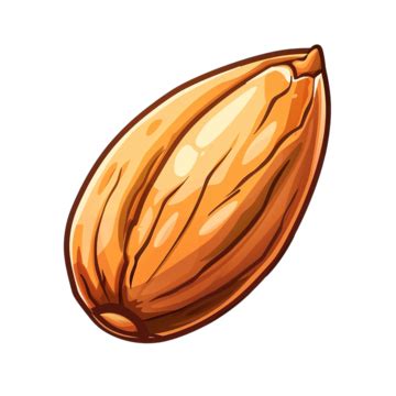 Almond Cartoon Almond Clipart Almonds Illustration Png Transparent