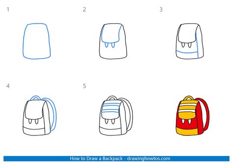 How to Draw a Backpack - Step by Step Easy Drawing Guides - Drawing Howtos