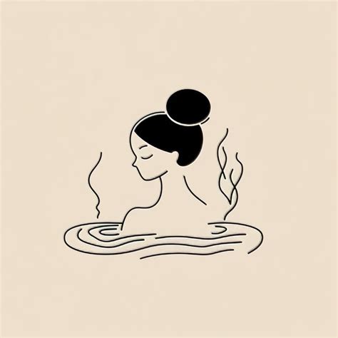 Vector Illustration Of A Woman In A Bathtub With A Hot Drink Premium AI Generated Image