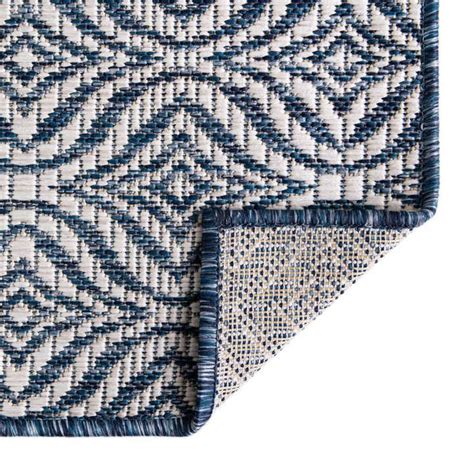 Blue 5 X 8 Outdoor Trellis Indoor Outdoor Rug