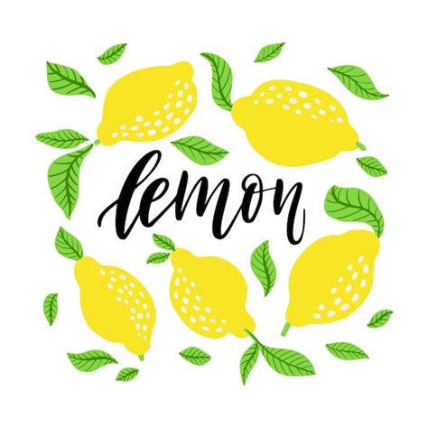 Marco De Limones Y Letras De Limonada Logotipo De Limonada Casera Y