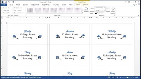 Belajar Microsoft Word Cara Membuat Label Undangan Dengan Mail