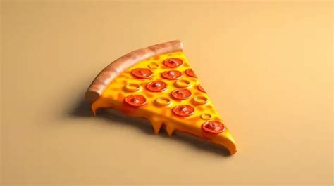 Pizza Slice A Stunning 3d Illustration Background Pizza Illustration